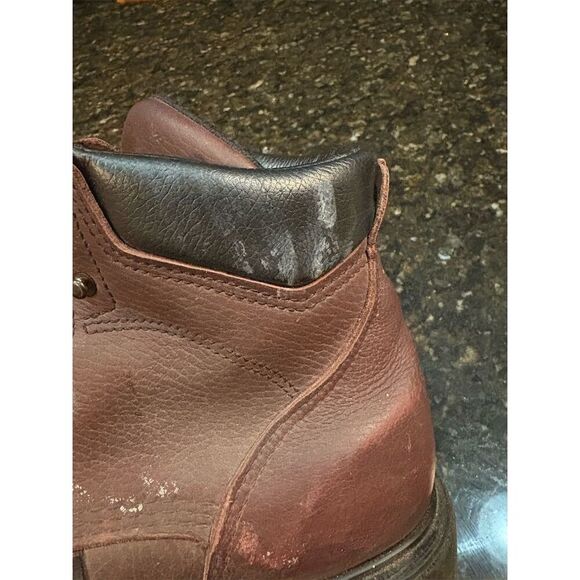 Red Wing Men's Brown Leather Combat Work Boots Size 9 Lace-Up Durable - Picture 7 of 13